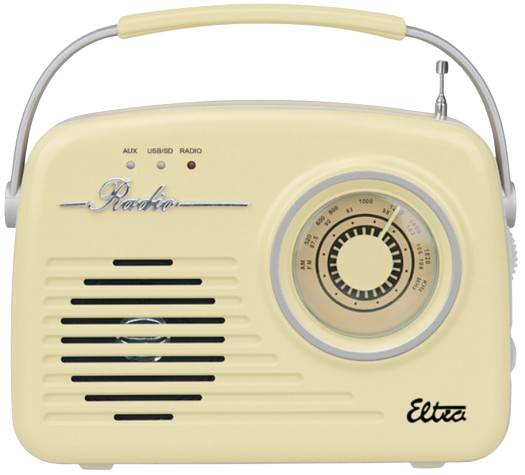 ELTRA RADIO LUIZA RETRO USB sieć akumulator wanilia