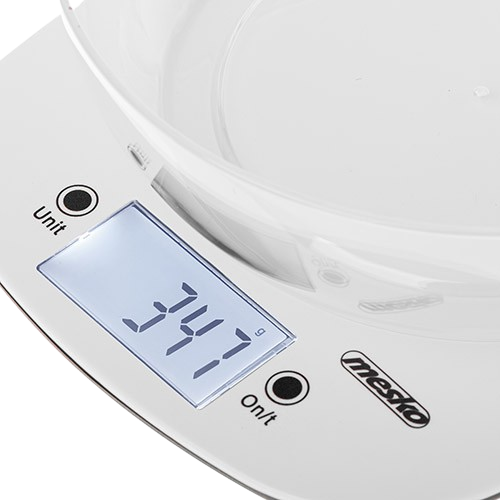 MESKO WAGA KUCHENNA MS-3179W z miską, biała