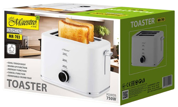 MAESTRO TOSTER MR-703 750W biały