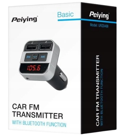 PEIYING TRANSMITER SAMOCHODOWY URZ-0468 2xUSB, BT