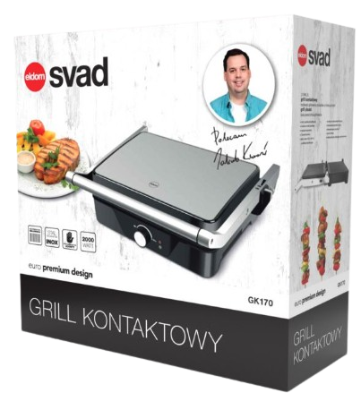 ELDOM GRILL ELEKTRYCZNY GK-170 2000W, kontaktowy