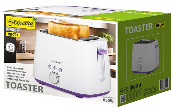 MAESTRO TOSTER MR-707 1000W biały