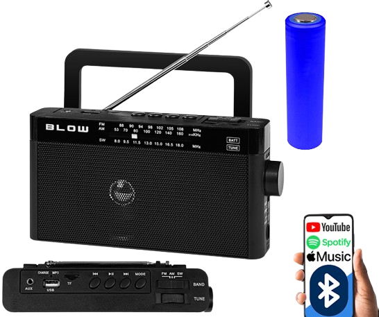 BLOW RADIO PRZENOŚNE AM/FM BT 77-539