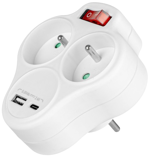 VAYOX ROZGAŁĘŹNIK SIECIOWY VA-0284 2 gn USB USB-C
