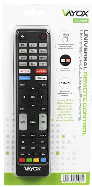 VAYOX PILOT DO TV  VA-0285 (obsługuje 19 marek)