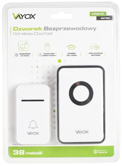 VAYOX DZWONEK VA-0241 110-240V / kinetyczny biały