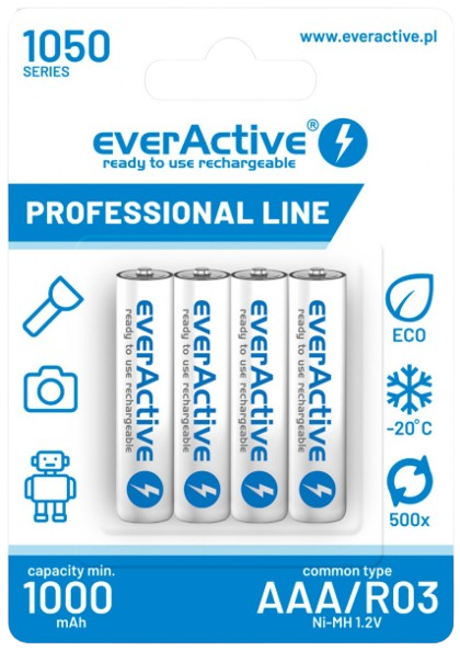 EVERACTIVE AKUMULATOR R-03 1050MA 4 SZTUKI