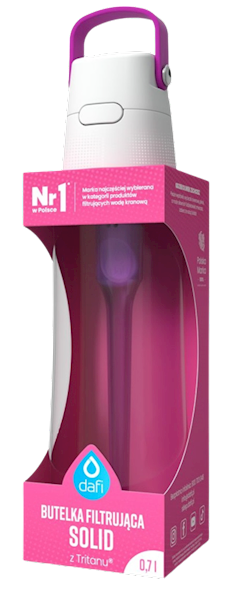 DAFI SOLID butelka 0,7L + 1 filtr, flamingowa