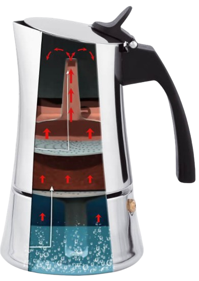 MAESTRO KAWIARKA MR-1668-4 200ml INOX, indukcja