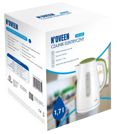 NOVEEN CZAJNIK EK-1302 1,7L 2150W STRIX, zielony