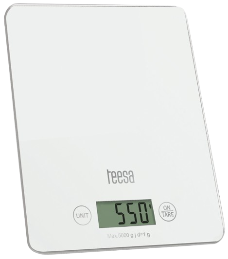 TEESA WAGA KUCHENNA TSA-0804-W szklana, biała