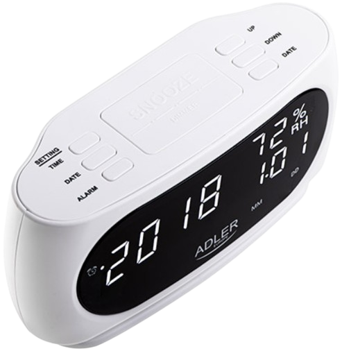 ADLER BUDZIK AD-1186 LED, temp. wilgotność, biały