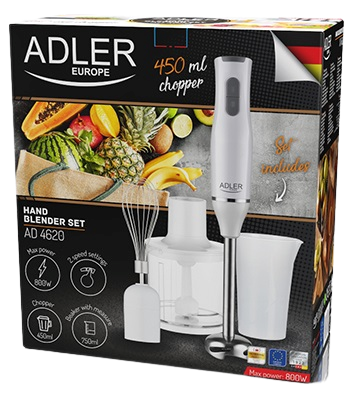 ADLER BLENDER AD-4620 800W rozdr trzep kubek biały