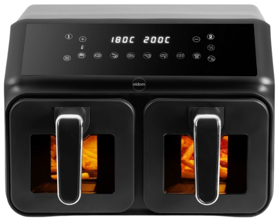 ELDOM FRYTOWNICA FR-210 2200W 2x4L okna, beztłuszczowa