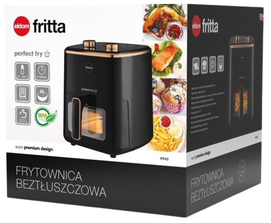 ELDOM FRYTOWNICA FR-40 1500W 5L beztłuszczowa, okno