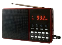 DARTEL RADIO RD-180 czerwone kieszonkowe