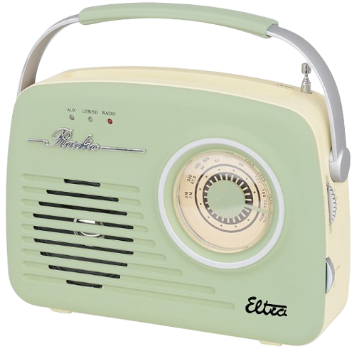 ELTRA RADIO LUIZA RETRO USB sieć akumulator mięta