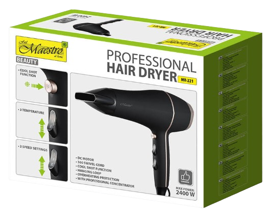 MAESTRO SUSZARKA MR-221 2400W czarna         