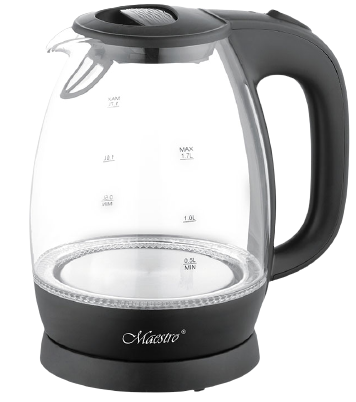 MAESTRO CZAJNIK MR-063 1,7L 2200W szklany, czarny