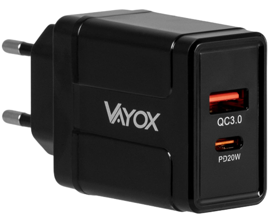 VAYOX ŁADOWARKA SIECIOWA QUICK CHARGE 3,0 VA-0007