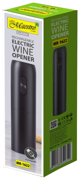 MAESTRO ELEKTRYCZNY KORKOCIĄG DO WINA MR-1622 USB