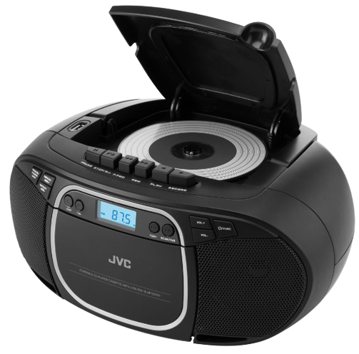JVC BOOMBOX RC-E451B BLUETOOTH, MP3, USB, kaseta