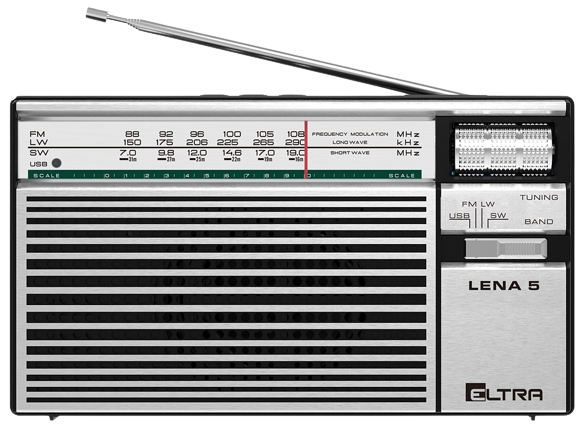 ELTRA RADIO LENA-5 USB srebrne