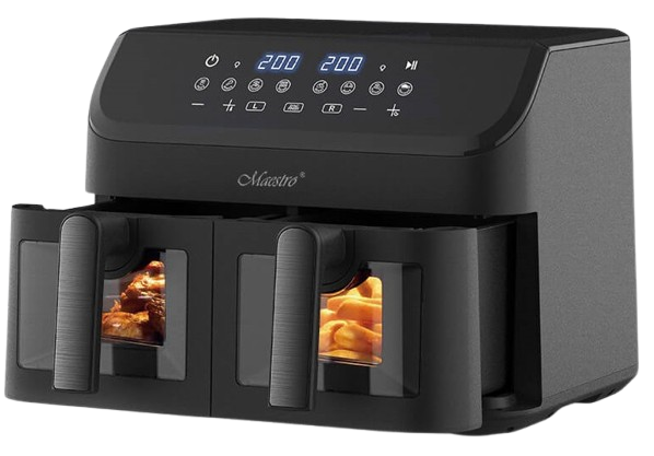 MAESTRO FRYTOWNICA MR-758 2000W 2x4,5L, okna, beztłuszczowa
