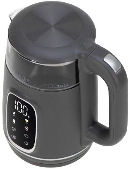 ADLER CZAJNIK AD-1305 1,7 LED reg.temp szaro-srebr