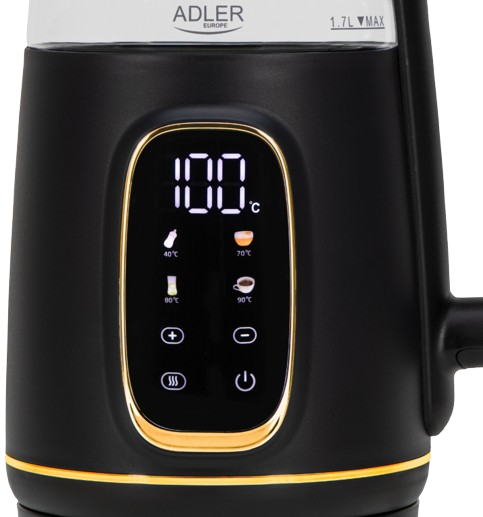 ADLER CZAJNIK AD-1305 1,7 LED reg.temp czarno-złot