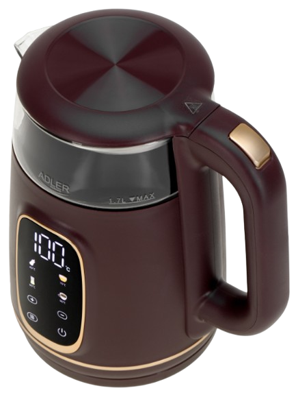 ADLER CZAJNIK AD-1305 1,7 LED reg.temp bordo-złoty