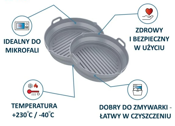 KB WKŁAD FRYTOWNICY KB-7789 silikon okrą 2szt 20cm