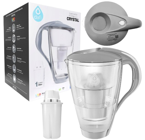 DAFI dzbanek CRYSTAL Classic LED 2L szklany szary