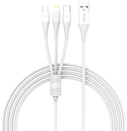 VAYOX KABEL USB 3w1 micro, C, lightning 1m VA-0122