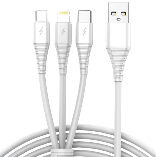 VAYOX KABEL USB 3w1 micro, C, lightning 1m VA-0122