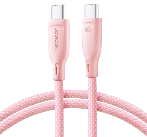 JOYROOM KABEL A-34  USB C - USB C 60W 1m różowy