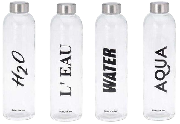 EH BUTELKA SZKLANA 0,75L H2O/AQUA/WATER 123001