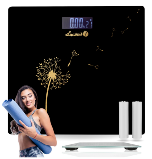 ŁUCZNIK WAGA ŁAZIENKOWA BS-973 W19 dmuchawce czarn