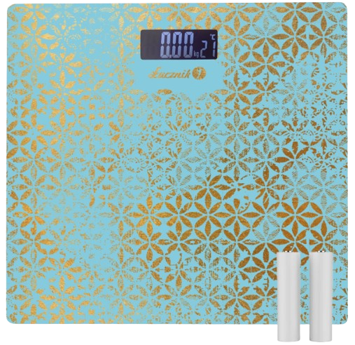 ŁUCZNIK WAGA ŁAZIENKOWA BS-973 W21 błękit, kwiaty