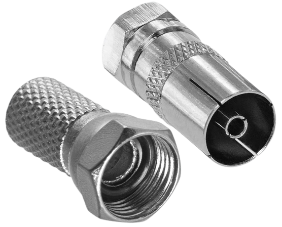 GNIAZDO ANTENOWE METALOWE NA "F" + "F" BX-12293