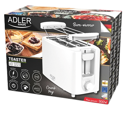 ADLER TOSTER AD-3223 900W biały