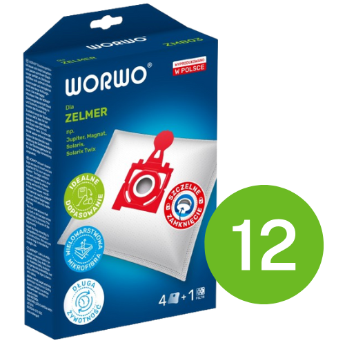 WORWO WORKI ZELMER ZMB-03 czerwony 12 kpl = 48 szt