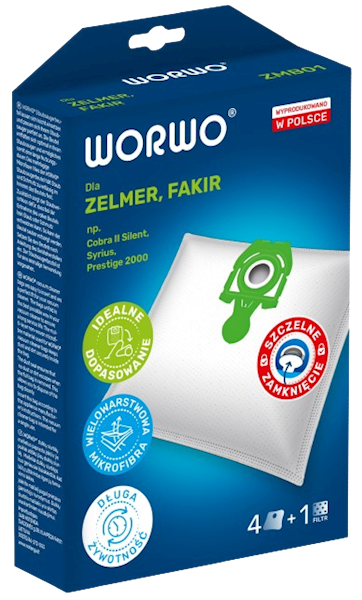 WORWO WORKI ZELMER ZMB-01 zielony 12 kpl = 48 szt