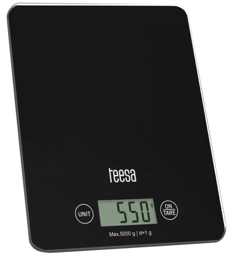 TEESA WAGA KUCHENNA TSA-0804-B szklana, czarna