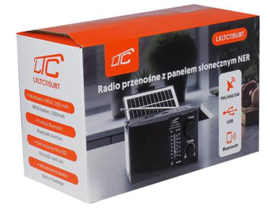 NER RADIO PRZENOŚNE Z SOLAREM LTC-115UBT