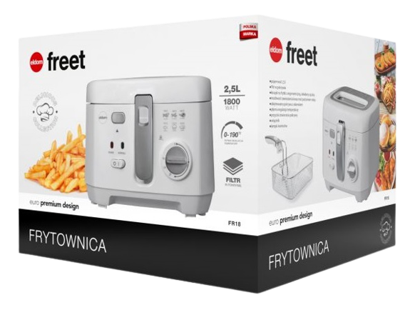 ELDOM FRYTOWNICA FR-18B 1800W 2,5L wyj zbior biała