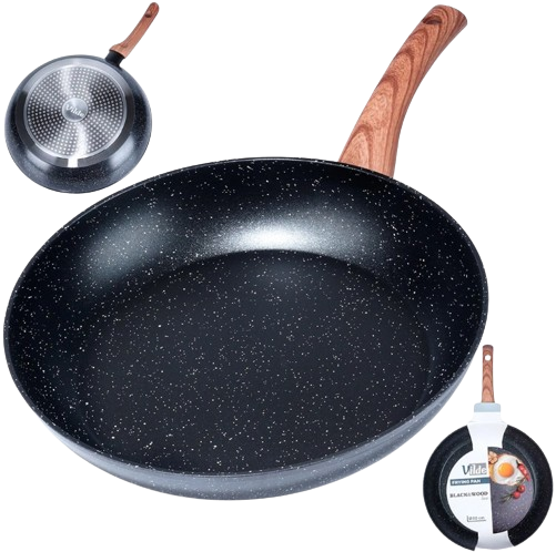 VILDE PATELNIA BLACK&WOOD 30cm 199063 ceramiczna