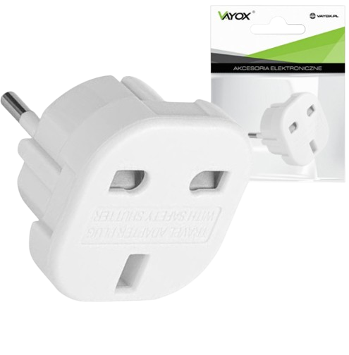 VAYOX ZŁĄCZE AC WTYK PL GNIAZDO UK VA-0201