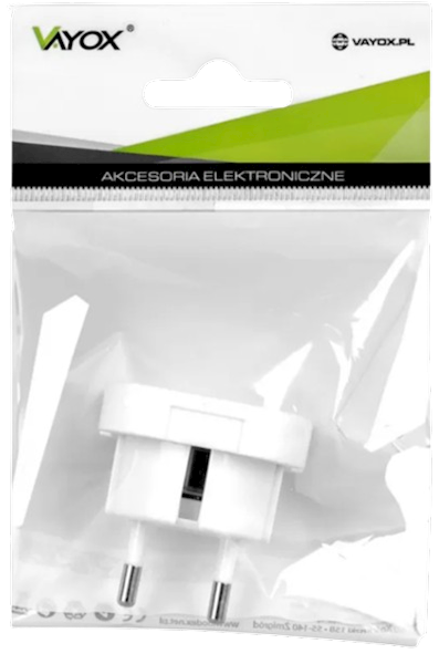 VAYOX ZŁĄCZE AC WTYK PL GNIAZDO UK VA-0201