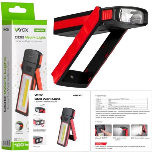 VAYOX LATARKA WARSZTATOWA VA-0101 120lm 4xAAA